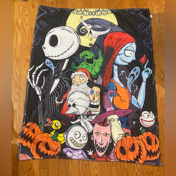 Disney Other - Nightmare Before Christmas Fleece Throw Blanket 50x40 Jack Skellington